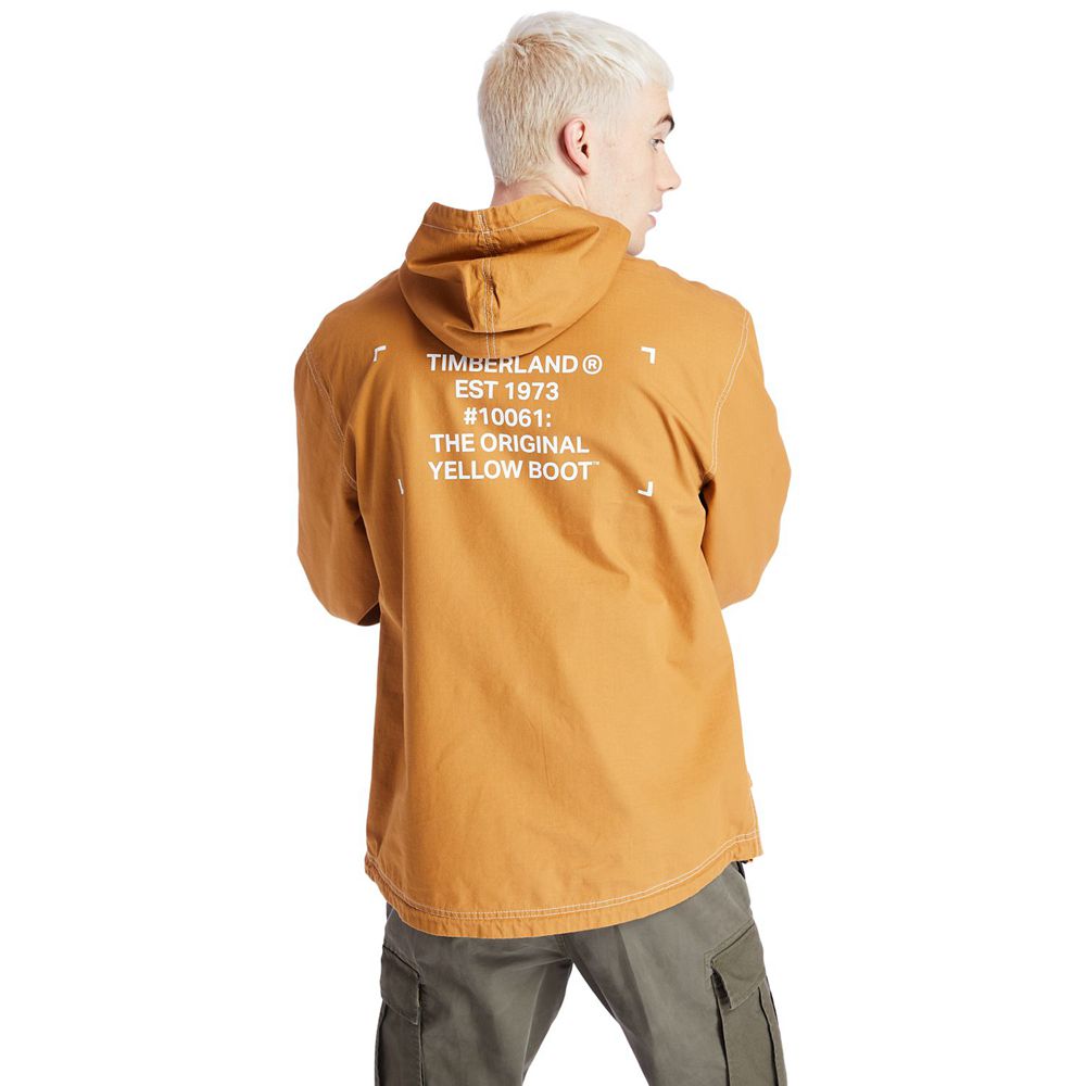 Timberland Φουτερ Ανδρικα Καφε - Workwear Ripstop Hoodie - Greece 4207369-PR